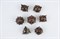 7-Piece Metal RPG Dice Set — Obsidian Hedgehog - photo 29461