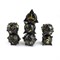 7-Piece Metal RPG Dice Set — Black-Gold Hedgehog - photo 29512