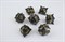 7-Piece Metal RPG Dice Set — Black-Gold Hedgehog - photo 29513