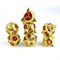 7-Piece Metal RPG Dice Set — Ruby-Gold Hedgehog - photo 29686