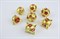 7-Piece Metal RPG Dice Set — Ruby-Gold Hedgehog - photo 29688
