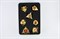 7-Piece Metal RPG Dice Set — Ruby-Gold Hedgehog - photo 29689