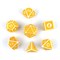 7-Piece RPG Dice Set — Gaming Yellow-White - photo 29747