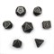 7-Piece Metal RPG Dice Set — Dark-Nickel Mechanism - photo 29749