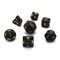7-Piece Metal RPG Dice Set — Patterned Black Gold - photo 29761