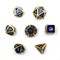7-Piece Metal RPG Dice Set — Sapphire-Gold Web - photo 29813
