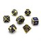 7-Piece Metal RPG Dice Set — Sapphire-Gold Web - photo 29814