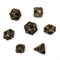 7-Piece Metal RPG Dice Set — Dark-Bronze Angelic Sword - photo 29819