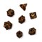 7-Piece Metal RPG Dice Set — Dark-Gold Angelic Sword - photo 29829