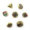7-Piece Metal RPG Dice Set — Green Web - photo 29850