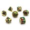 7-Piece Metal RPG Dice Set — Green Web - photo 29851