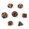 7-Piece Metal RPG Dice Set — Dark-Copper Mechanism - photo 29868