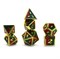 7-Piece Metal RPG Dice Set — Dragon Scale Red-Green - photo 29872