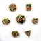 7-Piece Metal RPG Dice Set — Dragon Scale Red-Green - photo 29874