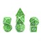 7-Piece RPG Dice Set — Gaming Green-White - photo 29886