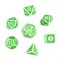 7-Piece RPG Dice Set — Gaming Green-White - photo 29887
