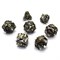 7-Piece Metal RPG Dice Set — Dark-Silver Angelic Sword - photo 29906