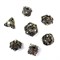 7-Piece Metal RPG Dice Set — Dark-Silver Angelic Sword - photo 29907