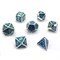 7-Piece Metal RPG Dice Set — Silver-Light Blue Mechanism - photo 29936