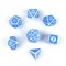 7-Piece RPG Dice Set — Gaming Blue-White - photo 29979