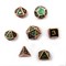 7-Piece Metal RPG Dice Set — Red-Patinated Web - photo 29987