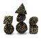 7-Piece Metal RPG Dice Set — Patterned Light Bronze - photo 30012