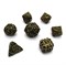 7-Piece Metal RPG Dice Set — Patterned Light Bronze - photo 30013