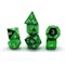 7-Piece Metal RPG Dice Set — Gloss Metallic Metallic Green - photo 30039