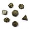 7-Piece Metal RPG Dice Set — Patterned Ancient Bronze - photo 30047