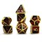7-Piece Metal RPG Dice Set — Black-Gold Web - photo 30055