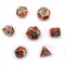 7-Piece Metal RPG Dice Set — Copper-Light Blue Mechanism - photo 30079