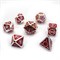 7-Piece Metal RPG Dice Set — Red Mechanism - photo 30091