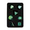 7-Piece Metal RPG Dice Set — Dragon Scale Gold-Light Blue - photo 30112