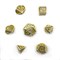 7-Piece Metal RPG Dice Set — Dragon Scale Yellow Silver - photo 30115