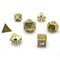 7-Piece Metal RPG Dice Set — Dragon Scale Yellow Silver - photo 30116