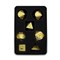 7-Piece Metal RPG Dice Set — Dragon Scale Yellow Silver - photo 30117