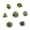 7-Piece Metal RPG Dice Set — Gold-Light Blue Web - photo 30135