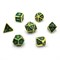 7-Piece Metal RPG Dice Set — Gold-Light Blue Web - photo 30136