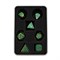 7-Piece Metal RPG Dice Set — Gold-Light Blue Web - photo 30137