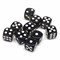 Dice D6 12 mm 10pcs. Black Transparent - photo 30648