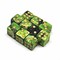 Dice D6 12 mm 10pcs. Black-Green Marbled - photo 30651