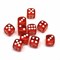 Dice D6 12 mm 10pcs. Dark-Orange Transparent - photo 30654