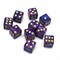 Dice D6 12 mm 10pcs. Purple-Blue Marbled - photo 30656