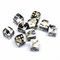 Dice D6 12 mm 10pcs. White-Black Marble - photo 30658