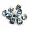 Dice D6 12 mm 10pcs. White-Blue Marbled - photo 30660