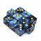 Dice D6 12 mm 10pcs. Black-Blue Marbled - photo 30661