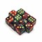 Dice D6 12 mm 10pcs. Red-Green Marbled - photo 30665