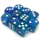 Dice D6 12 mm 10pcs. Blue Pearlescent - photo 30938
