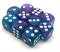 Dice D6 12 mm 10pcs. Blue-Purple Pearlescent - photo 30939