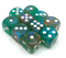 Dice D6 12 mm 10pcs. Green-Brown Pearlescent - photo 30946